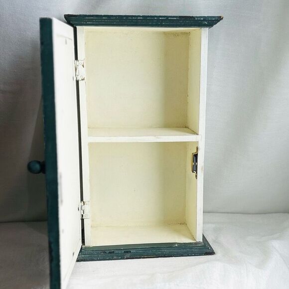 Rose Cottage French Farm Small Wall Table Cabinet - Picture 3 of 8